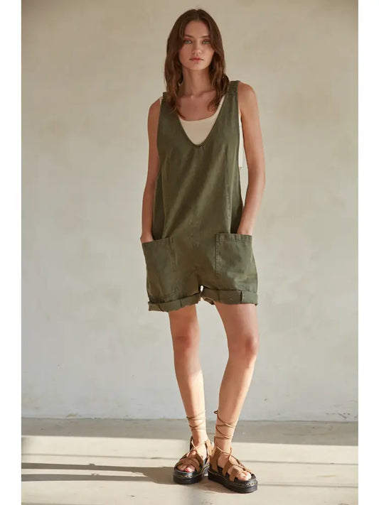 Olive Jumper Shorts