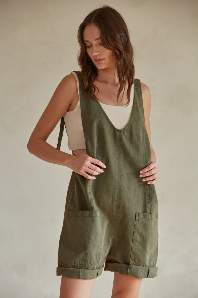 Olive Jumper Shorts