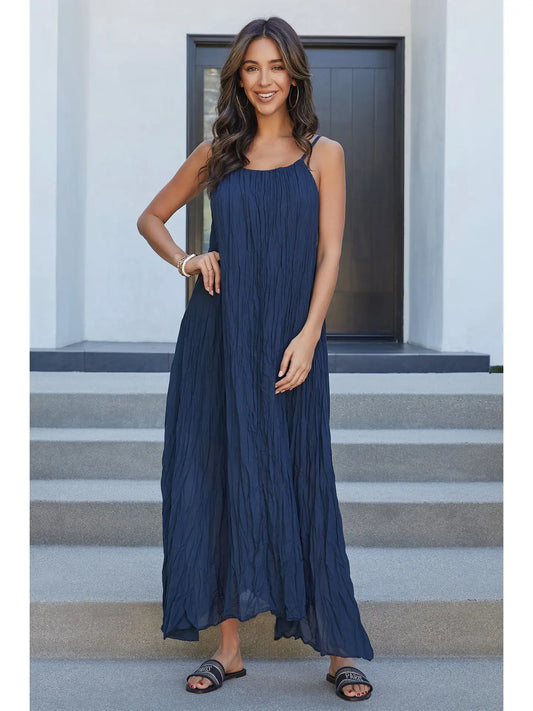 Ocean Blue Gauze Dress