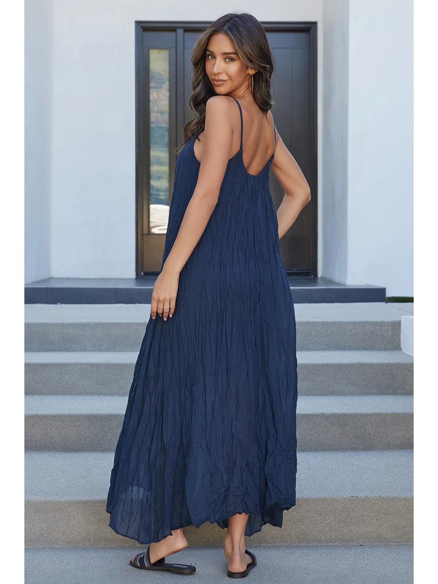 Ocean Blue Gauze Dress