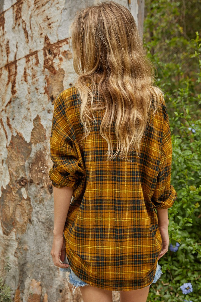 Camel and Navy Flannel