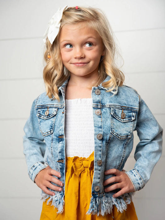 Kids Luna Fringe Denim Jacket