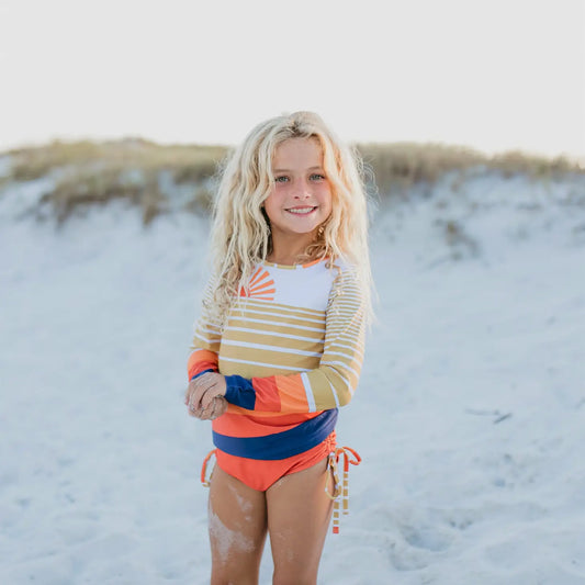 Kids Coral Navy Sunshine Swimsuit